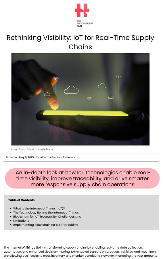 Rethinking Visibility IoT for Real-Time Supply Chains