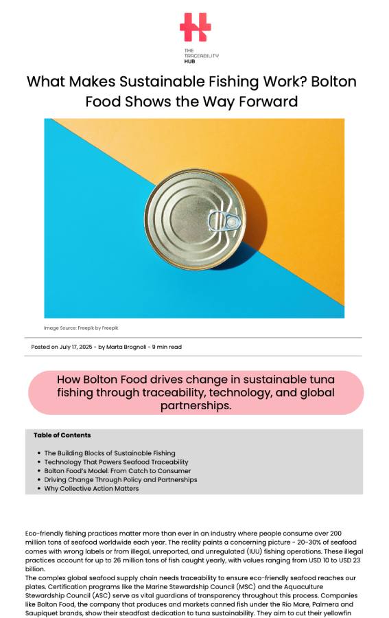 What Makes Sustainable Fishing Work? Bolton Food Shows the Way Forward