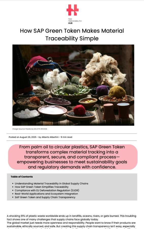 How SAP Green Token Makes Material Traceability Simple