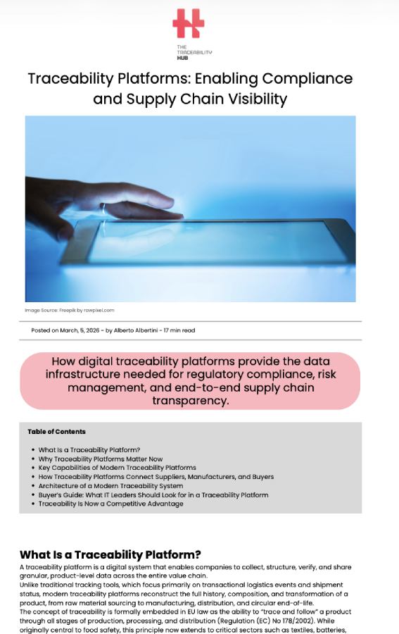 Traceability Platforms: Enabling Compliance and Supply Chain Visibility