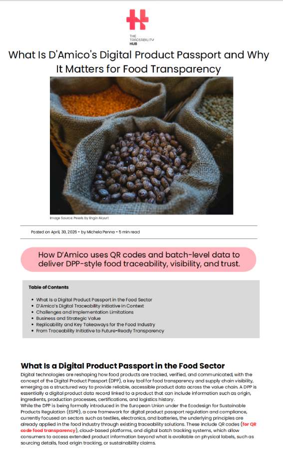 What Is D’Amico’s Digital Product Passport and Why It Matters for Food Transparency