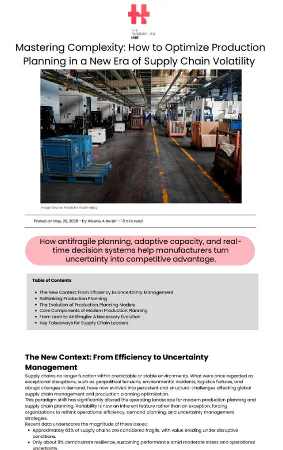 Mastering Complexity: How to Optimize Production Planning in a New Era of Supply Chain Volatility