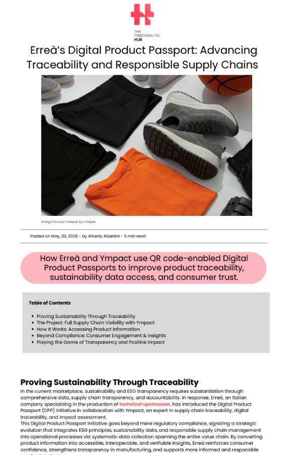 Erreà’s Digital Product Passport: Advancing Traceability and Responsible Supply Chains 