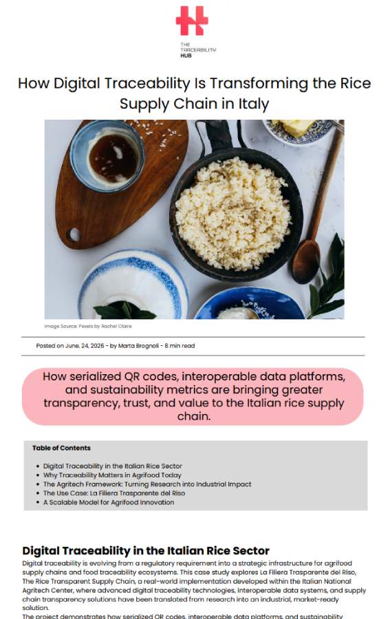 How Digital Traceability Is Transforming the Rice Supply Chain in Italy