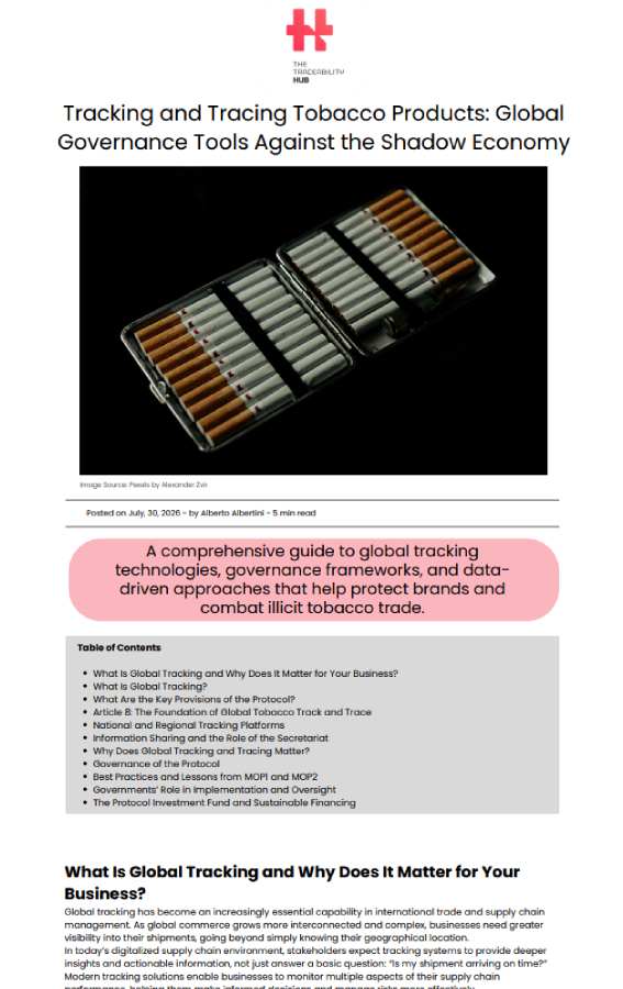 Tracking and Tracing Tobacco Products: Global Governance Tools Against the Shadow Economy