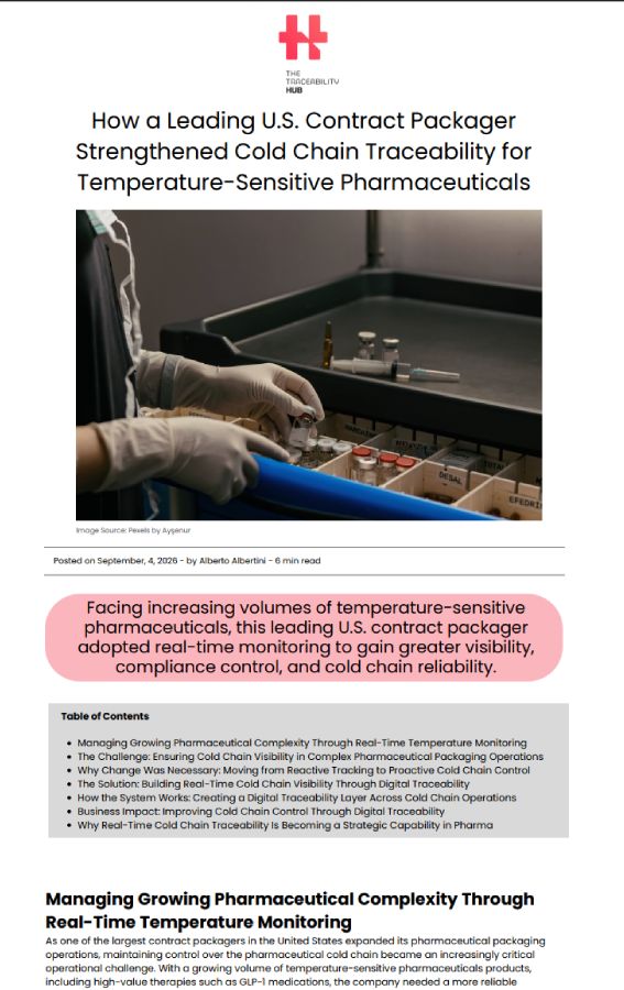 How a Leading U.S. Contract Packager Strengthened Cold Chain Traceability for Temperature-Sensitive Pharmaceuticals